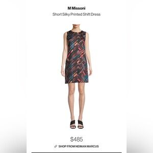 M Missoni - Short Silky Printed Shift Dress - size 46 European
